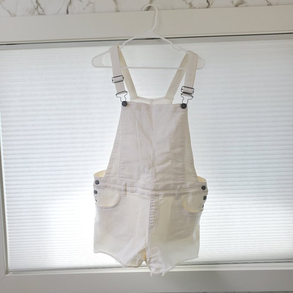 Rebecca Minkoff White Denim Overall Shorts